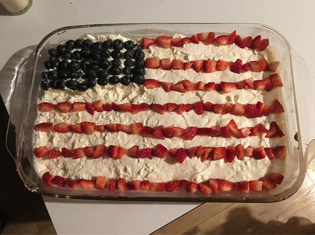 Berry cheesecake American flag